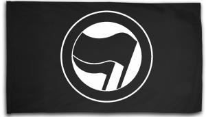 Fahne / Flagge (ca. 150x100cm): Antifaschistische Aktion (schwarz/schwarz) ohne Schrift