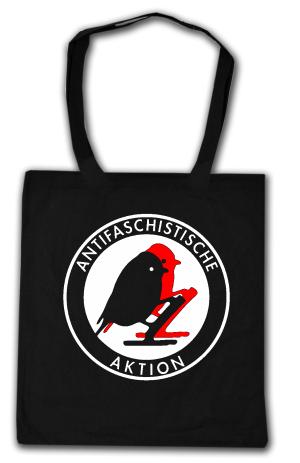 Baumwoll-Tragetasche: Antifaschistische Aktion - Vögel
