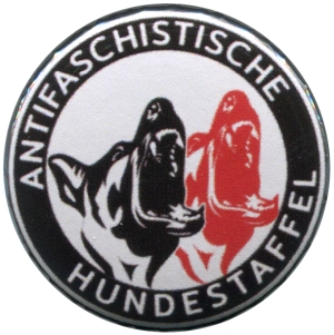 37mm Button: Antifaschistische Hundestaffel