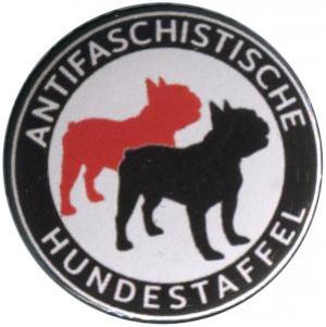 50mm Magnet-Button: Antifaschistische Hundestaffel (Bulldogge)