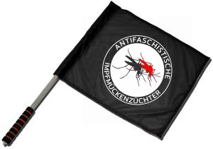 Fahne / Flagge (ca. 40x35cm): Antifaschistische Impfmückenzüchter