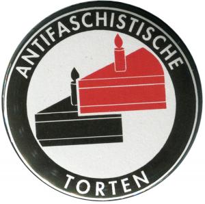 37mm Magnet-Button: Antifaschistische Torten