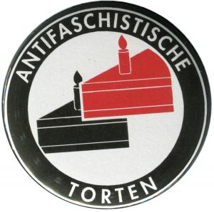 50mm Magnet-Button: Antifaschistische Torten
