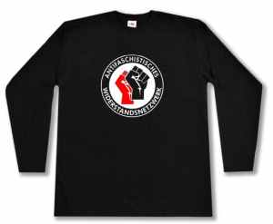 Longsleeve: Antifaschistisches Widerstandsnetzwerk - Fäuste (rot/schwarz)