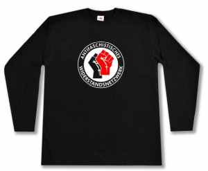 Longsleeve: Antifaschistisches Widerstandsnetzwerk - Fäuste (schwarz/rot)