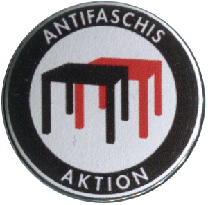 37mm Button: Antifascis TISCHE Aktion