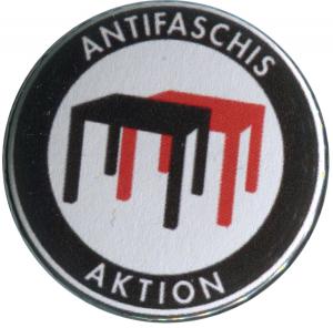 37mm Magnet-Button: Antifascis TISCHE Aktion