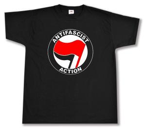 T-Shirt: Antifascist Action (rot/schwarz)