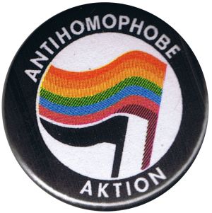 50mm Button: Antihomophobe Aktion