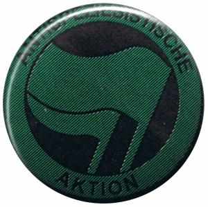 37mm Button: Antispeziesistische Aktion (grün/grün)