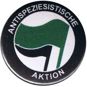 37mm Button: Antispeziesistische Aktion (grün/schwarz)