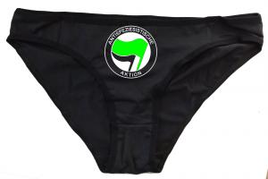 Frauen Slip: Antispeziesistische Aktion (grün/schwarz)