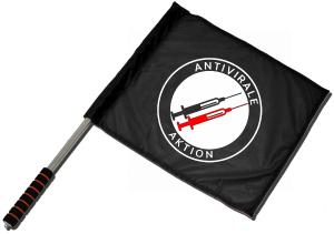 Fahne / Flagge (ca. 40x35cm): Antivirale Aktion - Spritzen