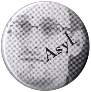37mm Magnet-Button: Asyl for Snowden