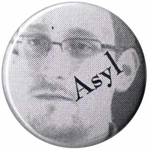 50mm Button: Asyl for Snowden