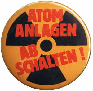 37mm Magnet-Button: Atomanlagen abschalten!