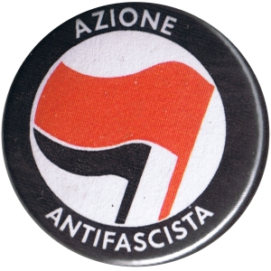 25mm Magnet-Button: Azione Antifascista (rot/schwarz)