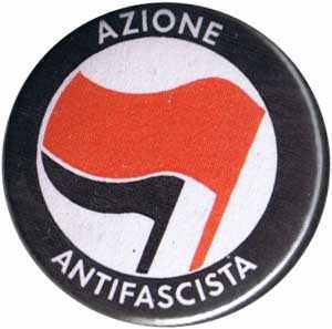 50mm Button: Azione Antifascista (rot/schwarz)