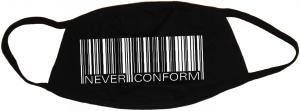 Mundmaske: Barcode - Never conform