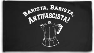 Fahne / Flagge (ca. 150x100cm): Barista Barista Antifascista