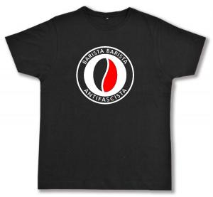 Fairtrade T-Shirt: Barista Barista Antifascista (Bohne)