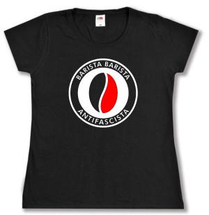 tailliertes T-Shirt: Barista Barista Antifascista (Bohne)