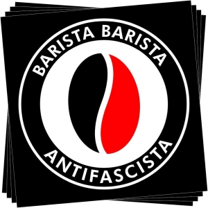 Aufkleber-Paket: Barista Barista Antifascista (Bohne)