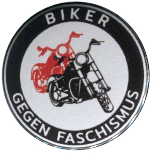 37mm Button: Biker gegen Faschismus