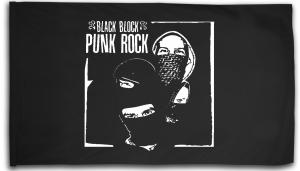 Fahne / Flagge (ca. 150x100cm): Black Block Punk Rock
