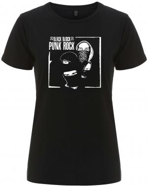 tailliertes Fairtrade T-Shirt: Black Block Punk Rock
