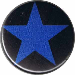 50mm Magnet-Button: Blauer Stern