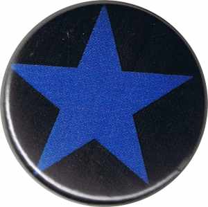 50mm Button: Blauer Stern