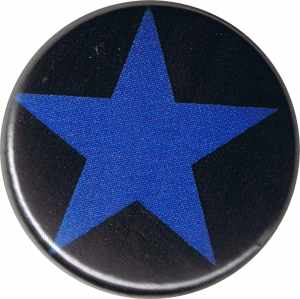 37mm Magnet-Button: Blauer Stern
