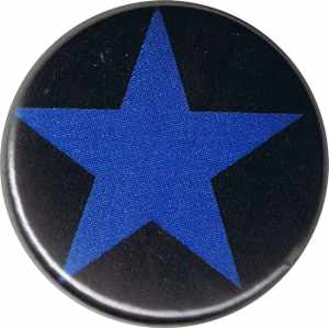 25mm Magnet-Button: Blauer Stern