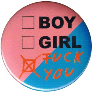 25mm Magnet-Button: boy girl fuck you