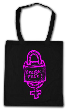 Baumwoll-Tragetasche: Break free (pink)