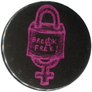 50mm Magnet-Button: Break free (pink)