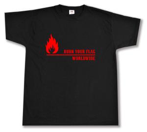 T-Shirt: Burn your flag - worldwide (red)