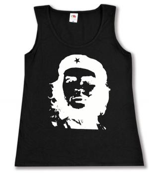 tailliertes Tanktop: Che Guevara (weiß/schwarz)