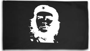 Fahne / Flagge (ca. 150x100cm): Che Guevara (weiß/schwarz)