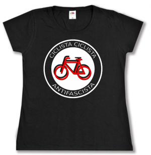 tailliertes T-Shirt: Ciclista Ciclista Antifascista