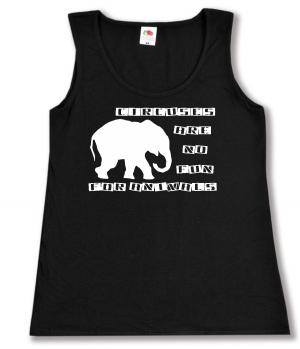 tailliertes Tanktop: Circuses are no fun for animals