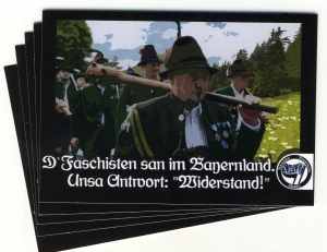 Aufkleber-Paket: D' Faschisten san im Bayernland.