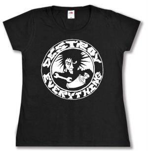 tailliertes T-Shirt: destroy everything