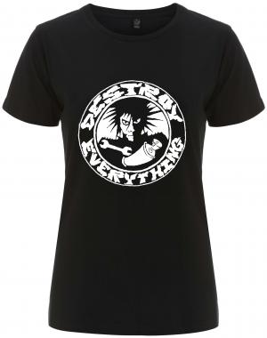 tailliertes Fairtrade T-Shirt: destroy everything