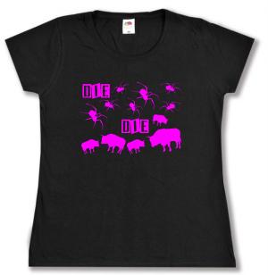 tailliertes T-Shirt: Die spinnen die Bullen (pink)