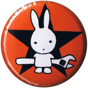 37mm Button: Direct Action Hase - Stern (rot)