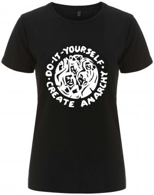 tailliertes Fairtrade T-Shirt: do it yourself - create anarchy