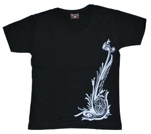 tailliertes T-Shirt: Dragon Black