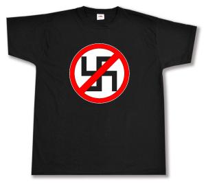 T-Shirt: Durchgestrichenes Hakenkreuz